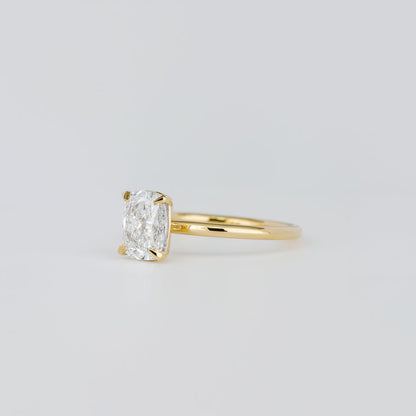 1.47 CT Cushion Cut Solitaire Lab Grown Diamond Engagement Ring