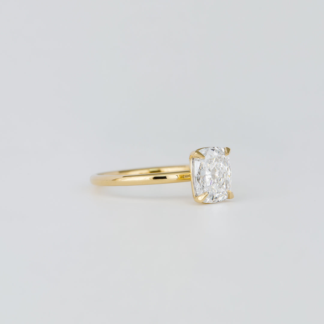 1.47 CT Cushion Cut Solitaire Lab Grown Diamond Engagement Ring