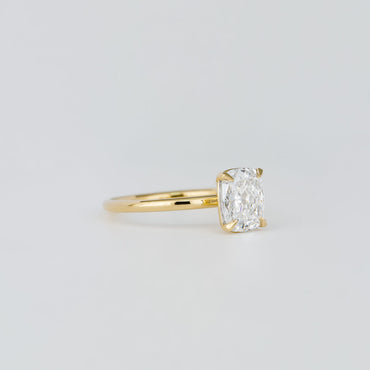 1.47 CT Cushion Cut Solitaire Lab Grown Diamond Engagement Ring