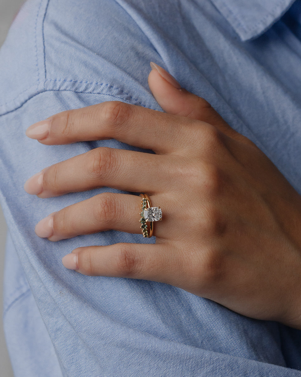 1.47 CT Cushion Cut Solitaire Lab Grown Diamond Engagement Ring