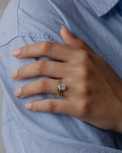 1.47 CT Cushion Cut Solitaire Lab Grown Diamond Engagement Ring