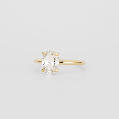 1.52 CT Oval Cut Solitaire Lab Grown Diamond Engagement Ring