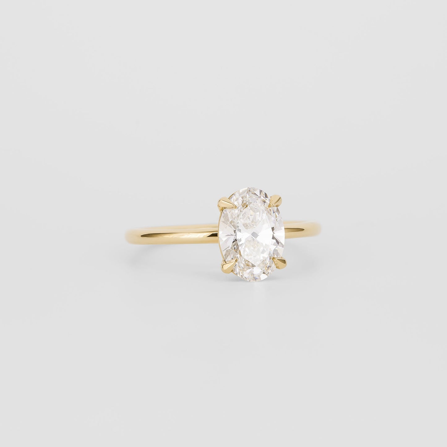 1.52 CT Oval Cut Solitaire Lab Grown Diamond Engagement Ring