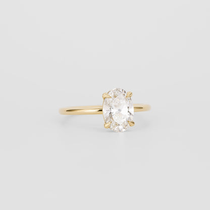 1.52 CT Oval Cut Solitaire Lab Grown Diamond Engagement Ring
