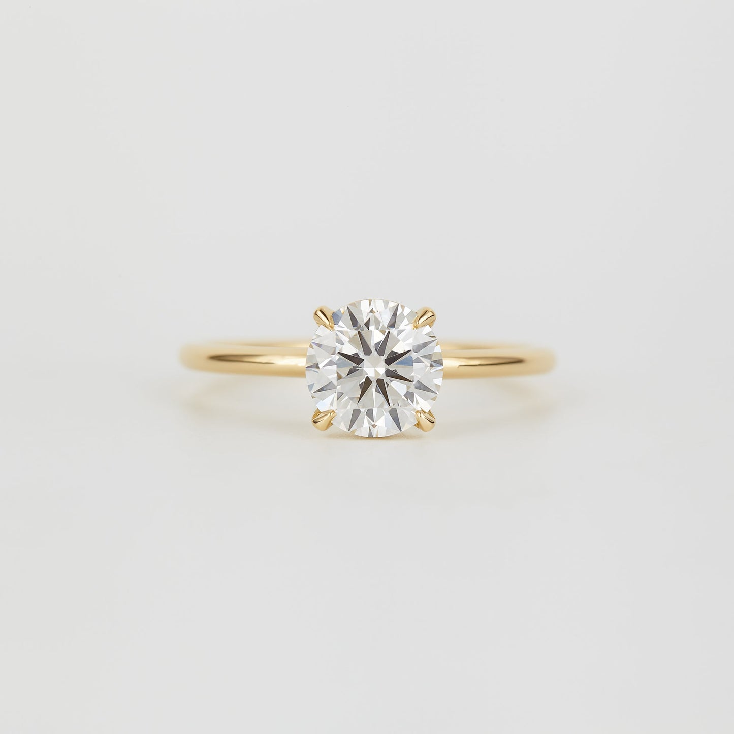 1.52 CT Round Cut Solitaire Lab Grown Diamond Engagement Ring