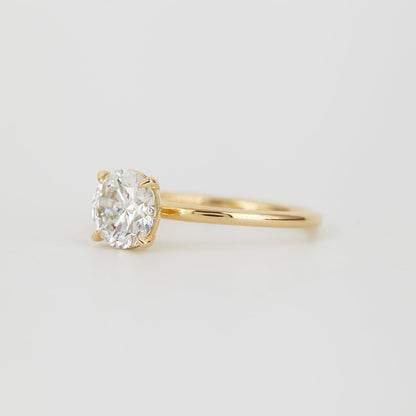 1.52 CT Round Cut Solitaire Lab Grown Diamond Engagement Ring