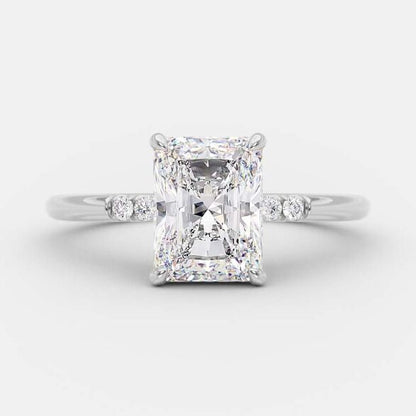 2.43 CT Radiant Cut Solitaire Style Moissanite Engagement Ring 5
