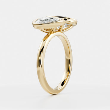 Marquise Cut Cluster Styled Lab Grown Diamond Engagement Ring