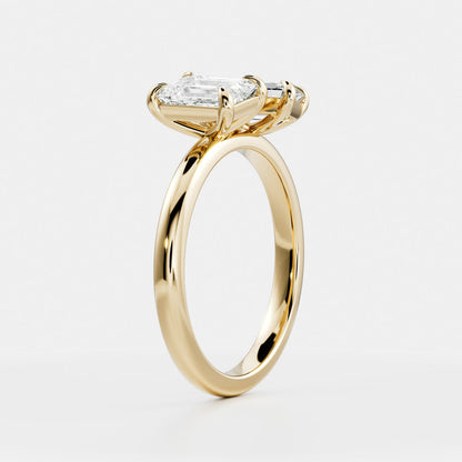 Marquise Cut Cluster Styled Lab Grown Diamond Engagement Ring