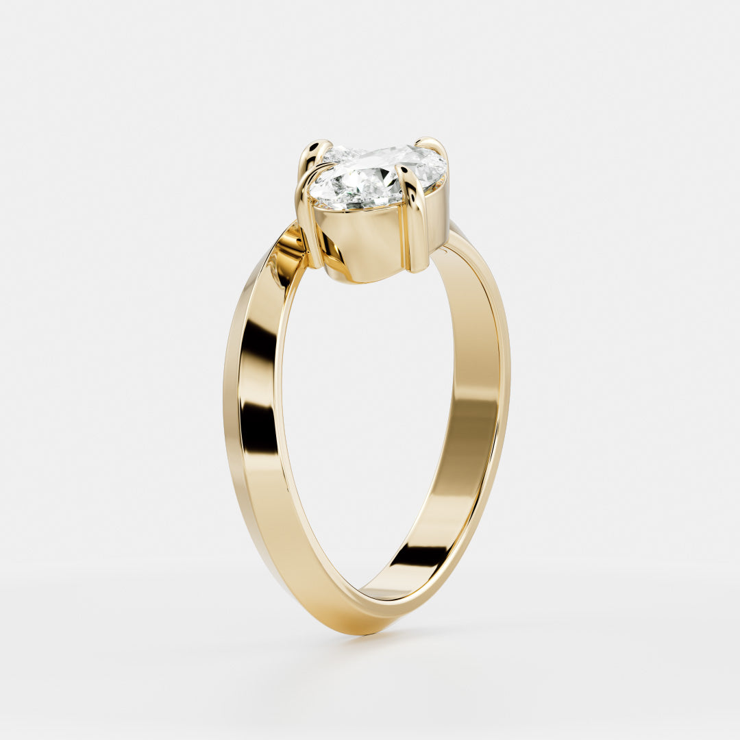 Marquise Cut Cluster Styled Lab Grown Diamond Engagement Ring