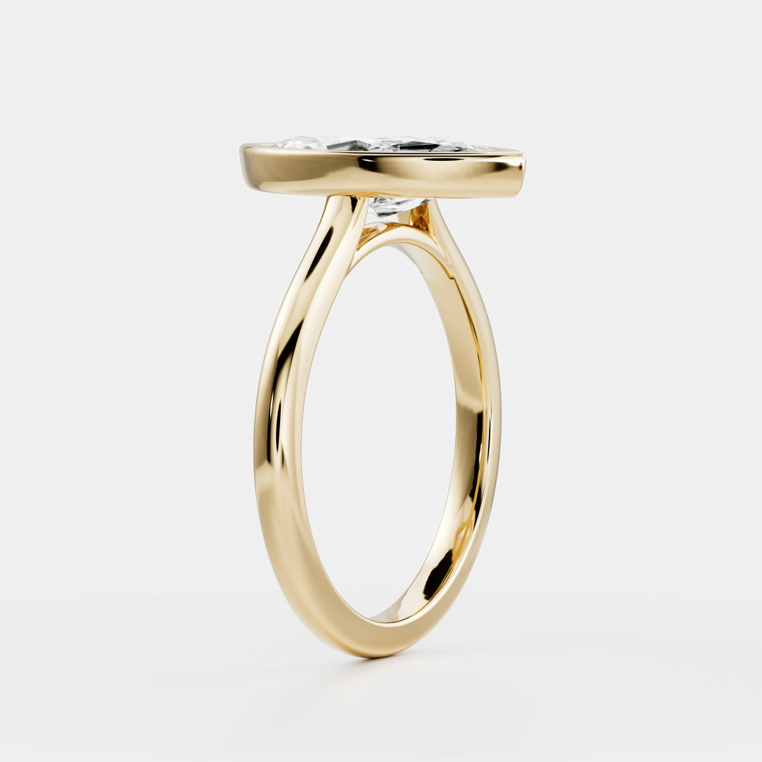 Marquise Cut Cluster Styled Lab Grown Diamond Engagement Ring