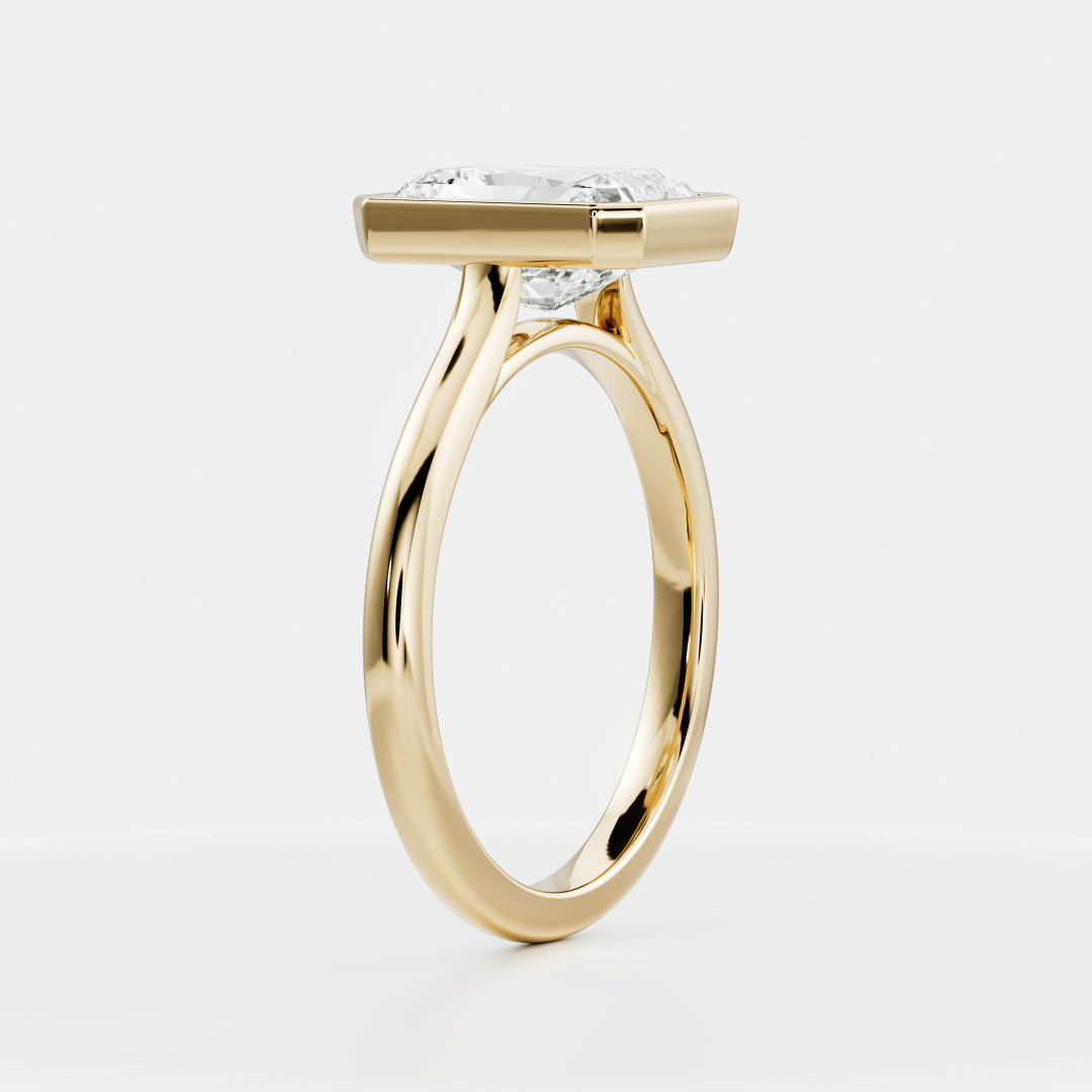 Marquise Cut Cluster Styled Lab Grown Diamond Engagement Ring