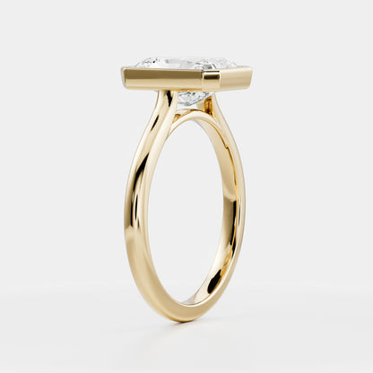 Marquise Cut Cluster Styled Lab Grown Diamond Engagement Ring