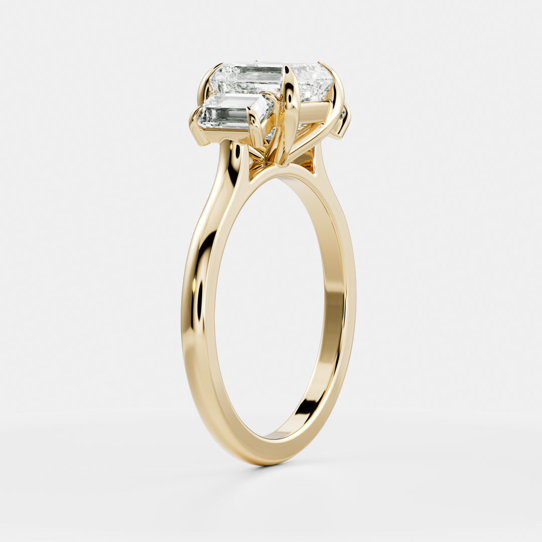 Marquise Cut Cluster Styled Lab Grown Diamond Engagement Ring