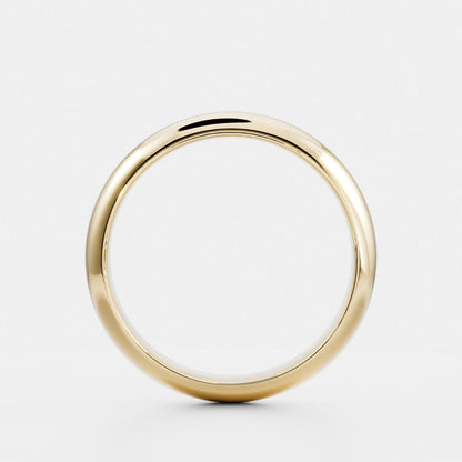 Domed Men's Gold Wedding Band