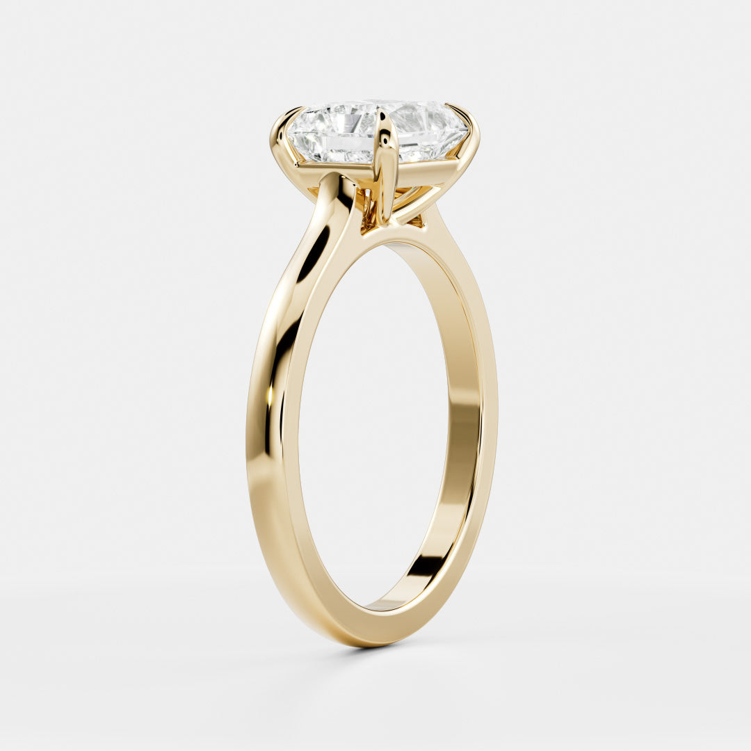 Marquise Cut Cluster Styled Lab Grown Diamond Engagement Ring