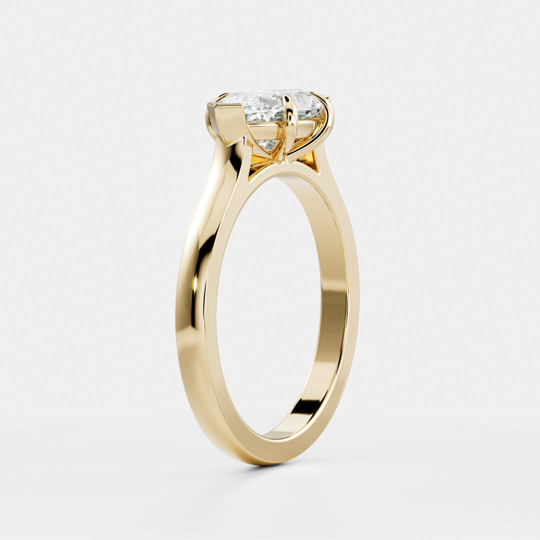 Marquise Cut Cluster Styled Lab Grown Diamond Engagement Ring