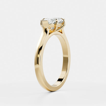 Marquise Cut Cluster Styled Lab Grown Diamond Engagement Ring