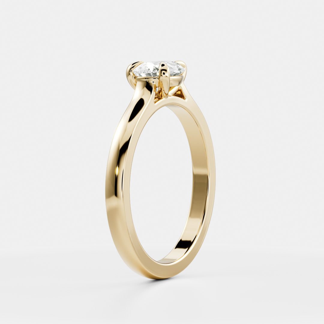 Marquise Cut Cluster Styled Lab Grown Diamond Engagement Ring