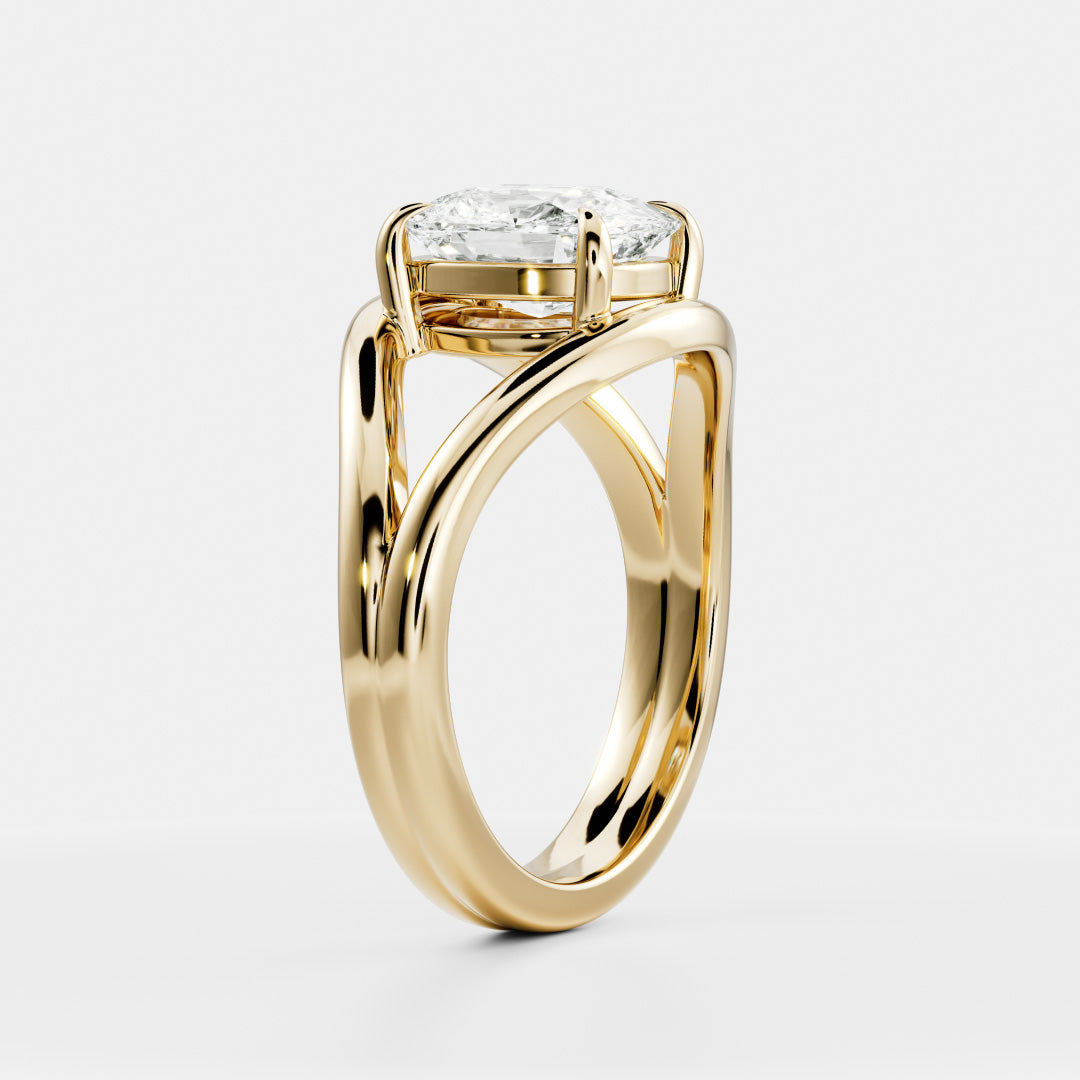 Marquise Cut Cluster Styled Lab Grown Diamond Engagement Ring