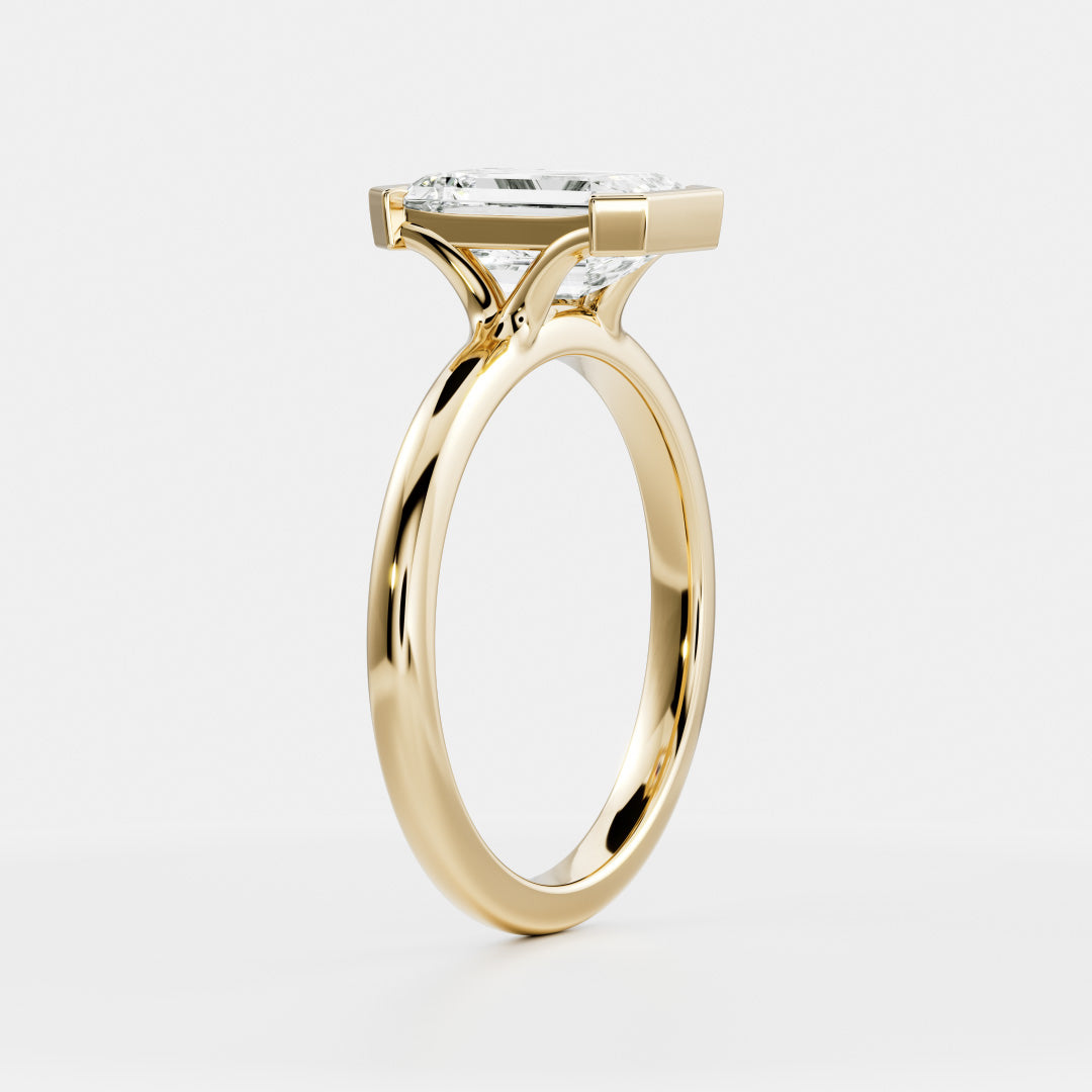 Marquise Cut Cluster Styled Lab Grown Diamond Engagement Ring