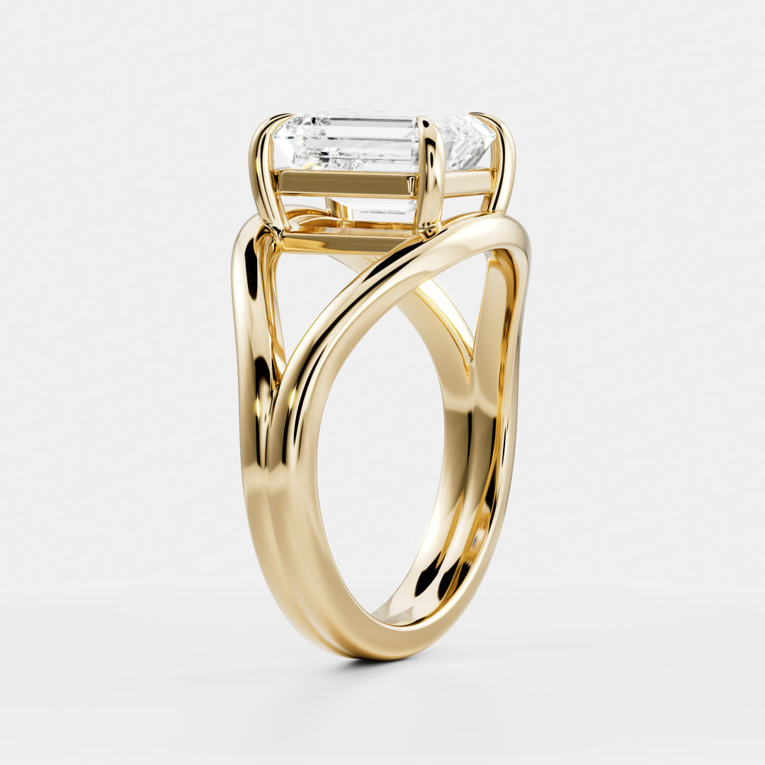 Marquise Cut Cluster Styled Lab Grown Diamond Engagement Ring