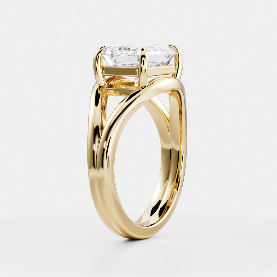 Marquise Cut Cluster Styled Lab Grown Diamond Engagement Ring