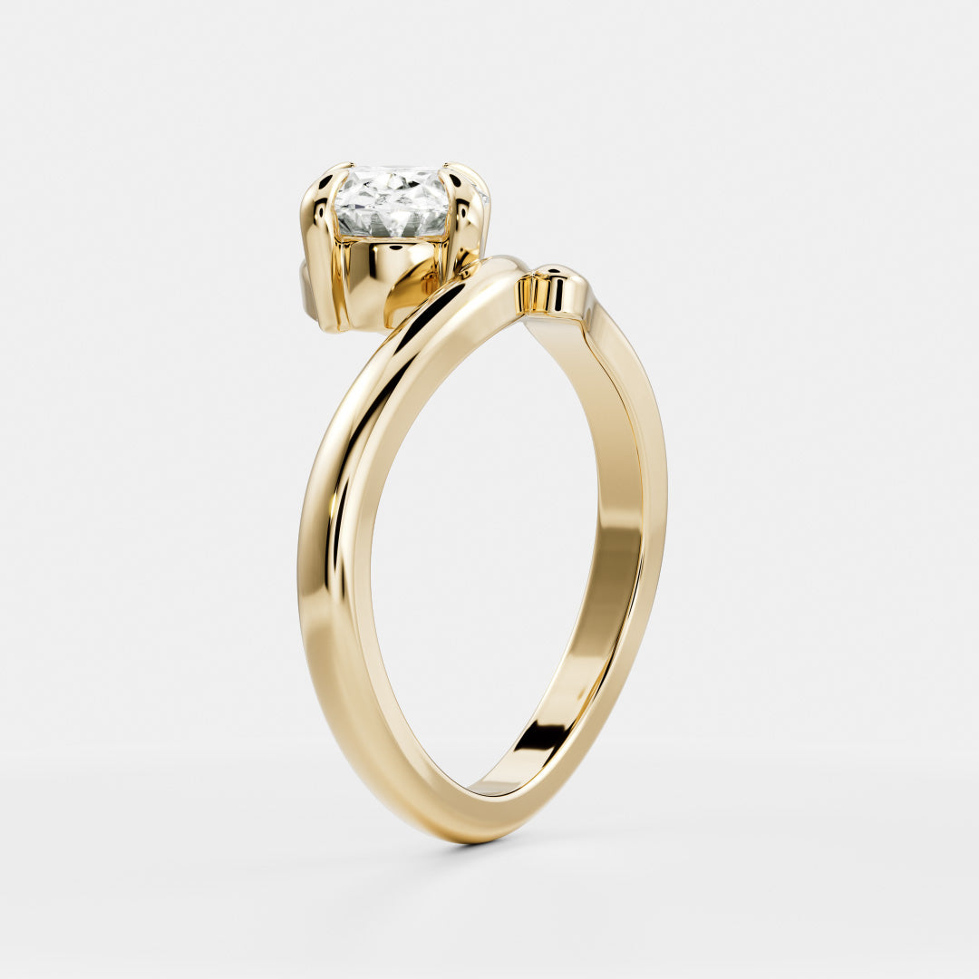 Marquise Cut Cluster Styled Lab Grown Diamond Engagement Ring