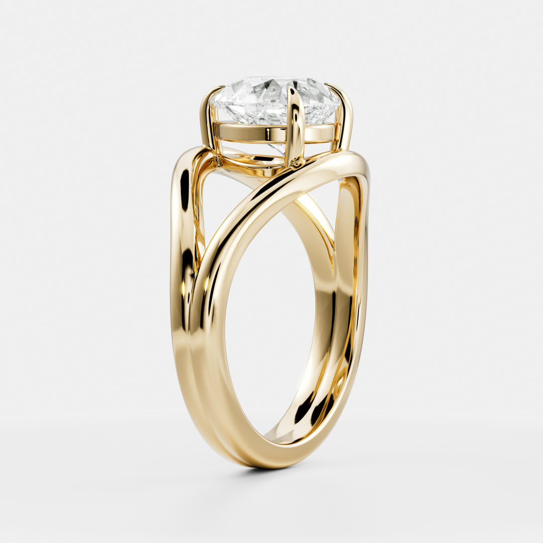 Marquise Cut Cluster Styled Lab Grown Diamond Engagement Ring