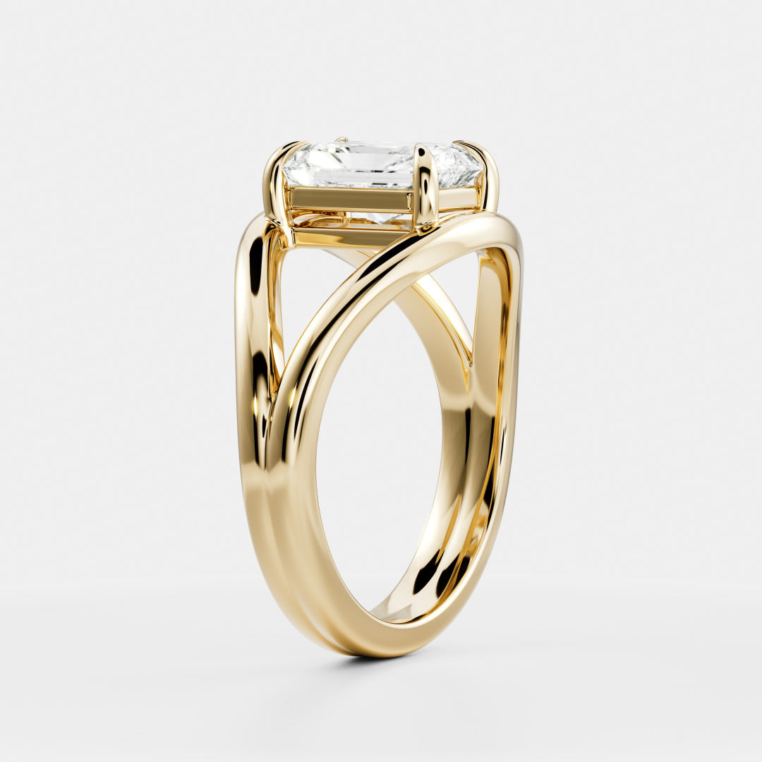 Marquise Cut Cluster Styled Lab Grown Diamond Engagement Ring