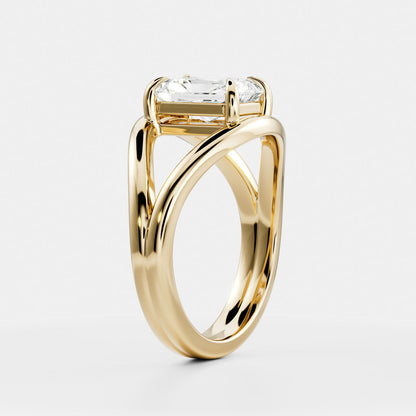 Marquise Cut Cluster Styled Lab Grown Diamond Engagement Ring