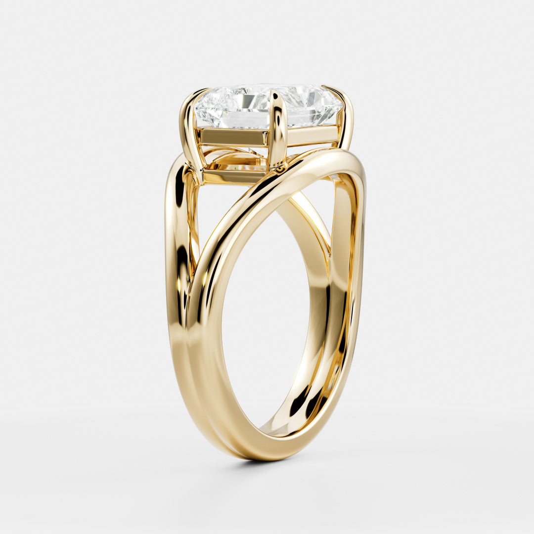 Marquise Cut Cluster Styled Lab Grown Diamond Engagement Ring