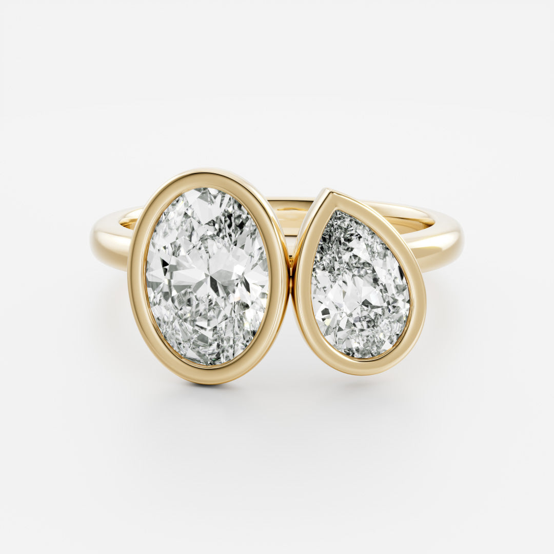 Marquise Cut Cluster Styled Lab Grown Diamond Engagement Ring