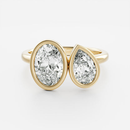 Marquise Cut Cluster Styled Lab Grown Diamond Engagement Ring