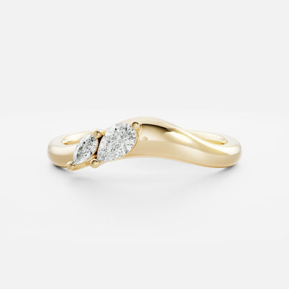 0.25 TCW Round Shaped Half Eternity Lab Grown Diamond Wedding Band