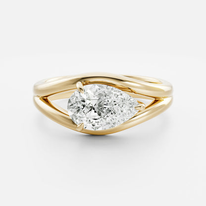 Marquise Cut Cluster Styled Lab Grown Diamond Engagement Ring