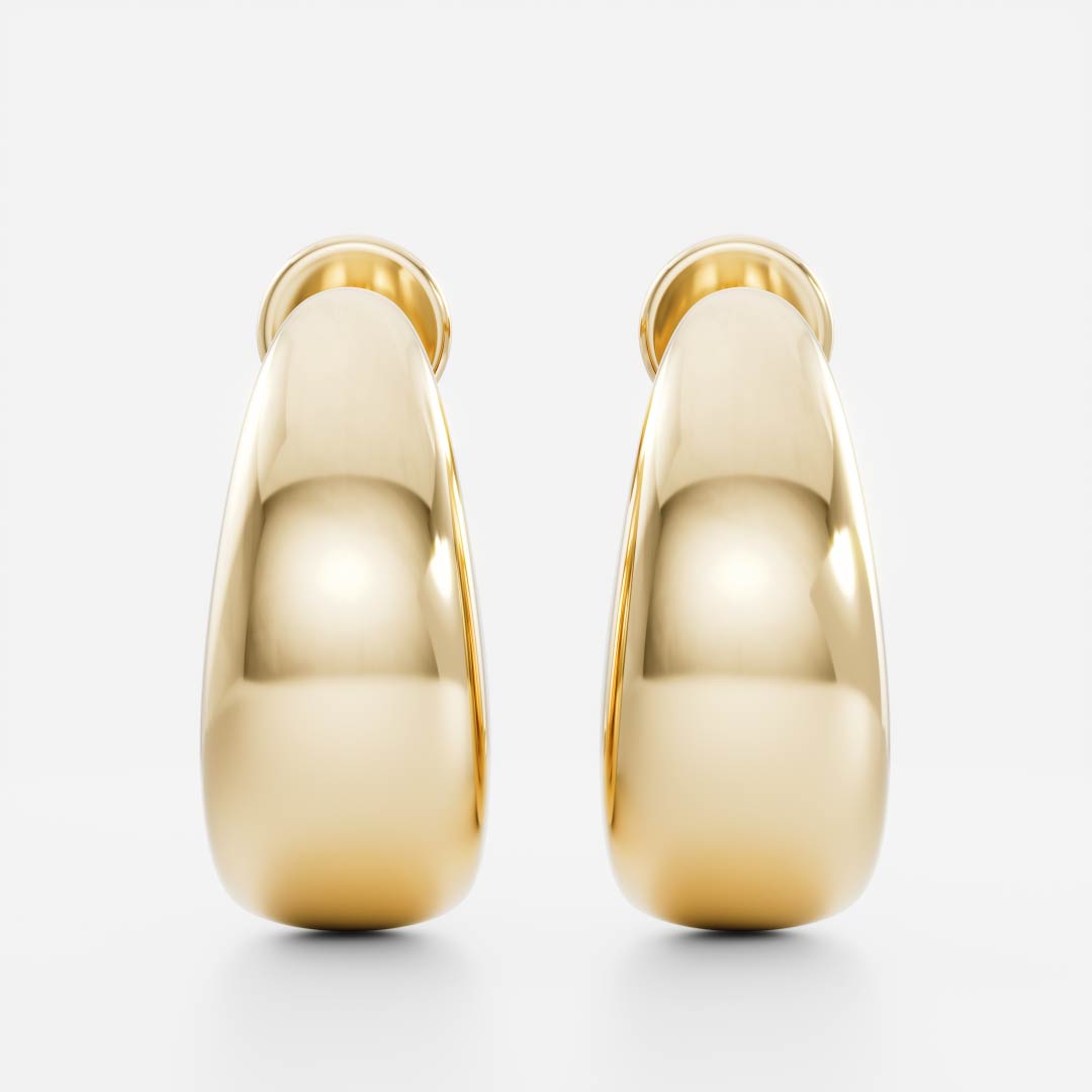 Statement Hoop Earrings in Gold