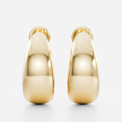 Statement Hoop Earrings in Gold