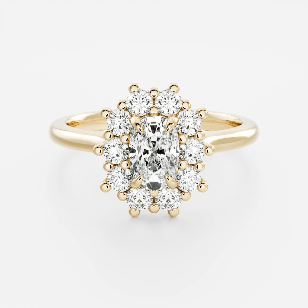 Marquise Cut Cluster Styled Lab Grown Diamond Engagement Ring