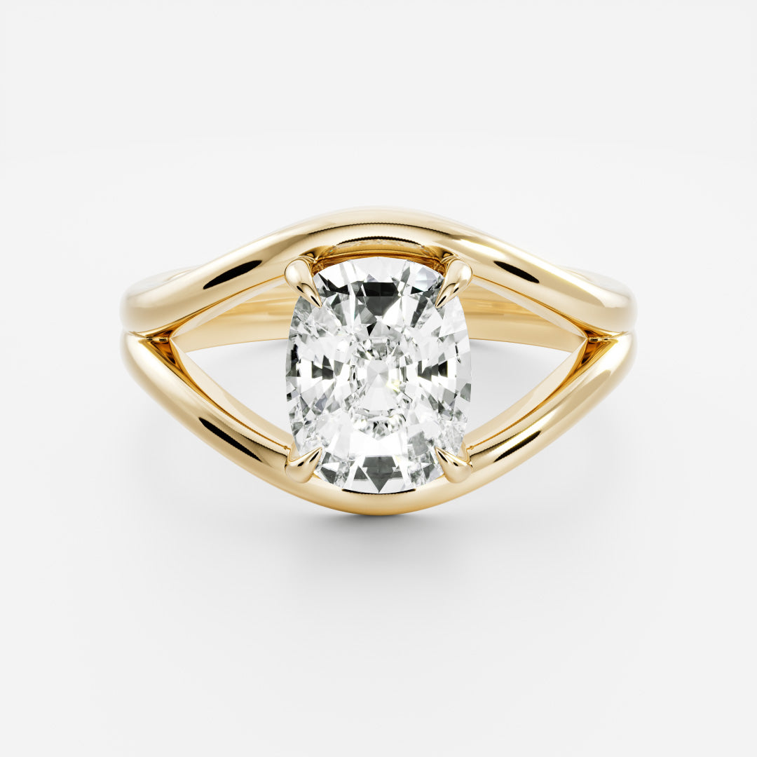 Marquise Cut Cluster Styled Lab Grown Diamond Engagement Ring