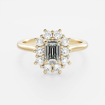 Marquise Cut Cluster Styled Lab Grown Diamond Engagement Ring