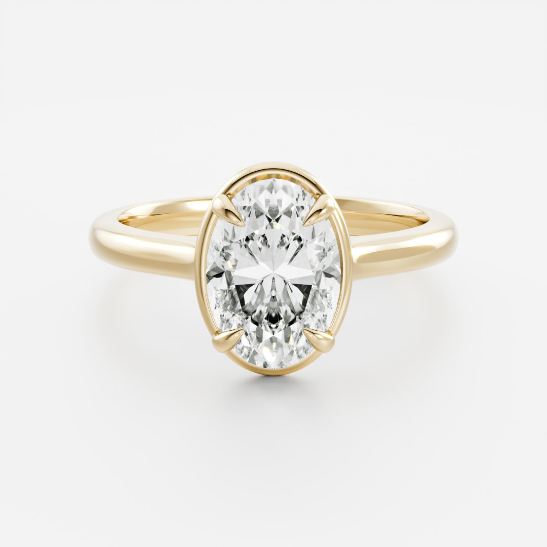 Marquise Cut Cluster Styled Lab Grown Diamond Engagement Ring