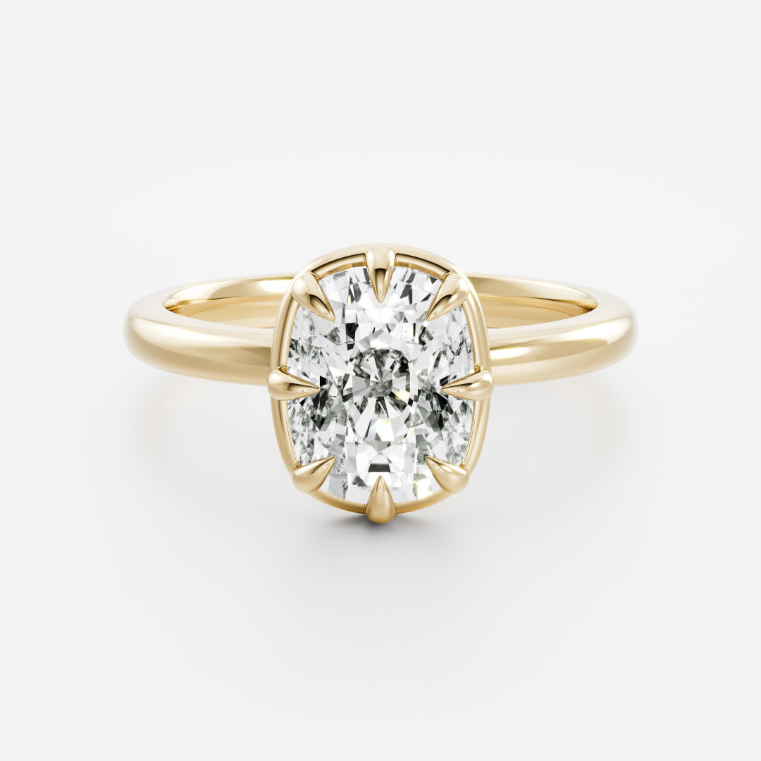 Marquise Cut Cluster Styled Lab Grown Diamond Engagement Ring