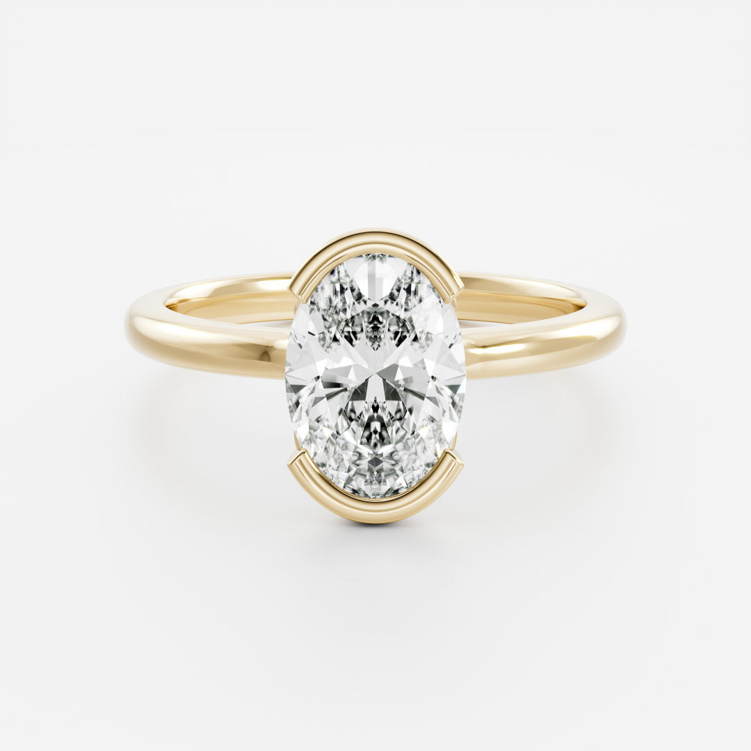 Marquise Cut Cluster Styled Lab Grown Diamond Engagement Ring