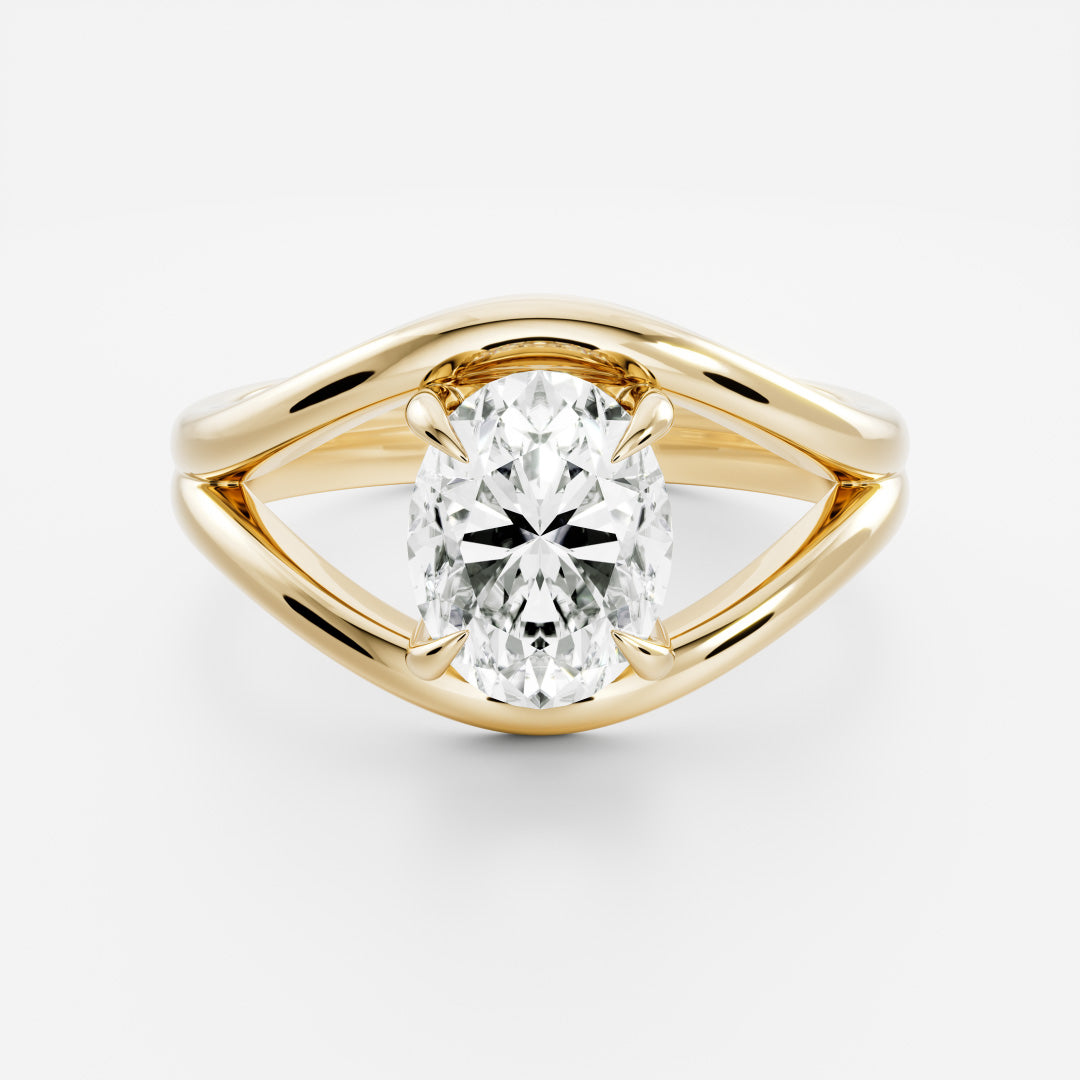 Marquise Cut Cluster Styled Lab Grown Diamond Engagement Ring