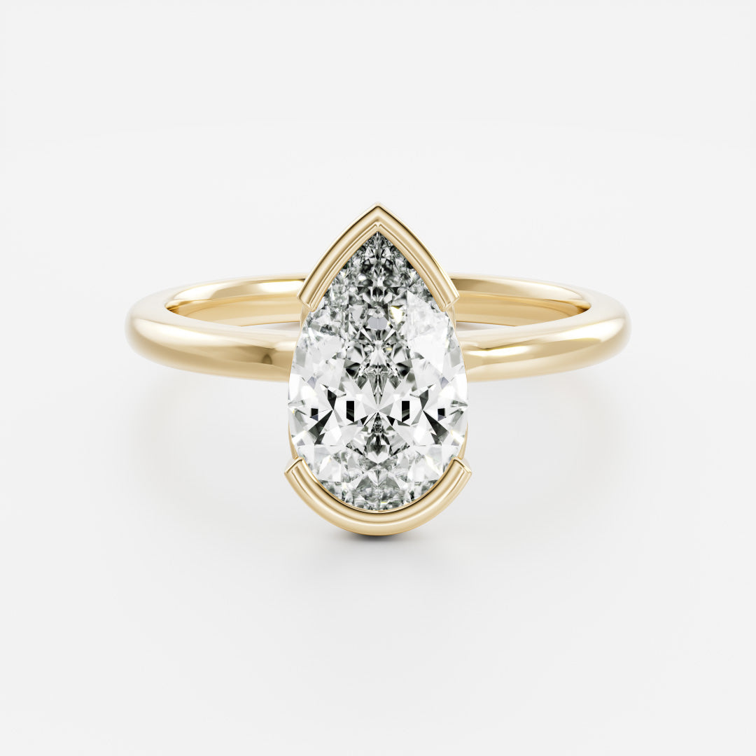 Marquise Cut Cluster Styled Lab Grown Diamond Engagement Ring