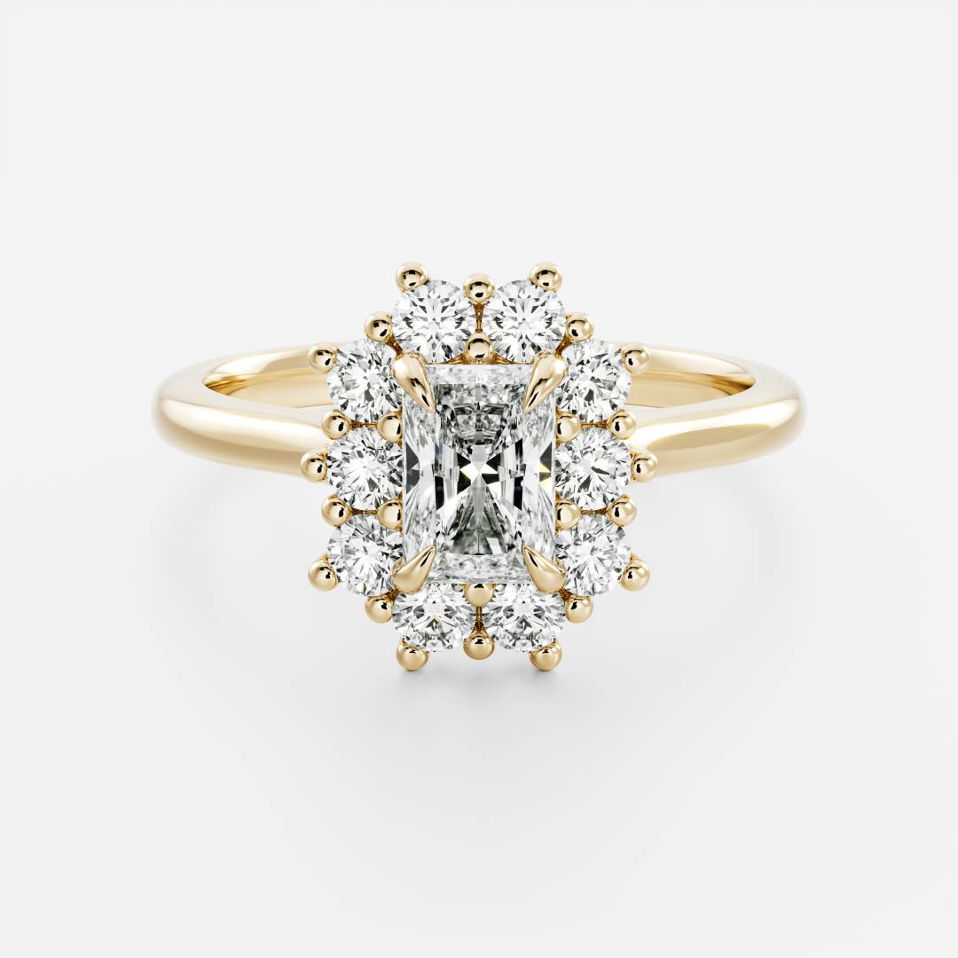 Marquise Cut Cluster Styled Lab Grown Diamond Engagement Ring
