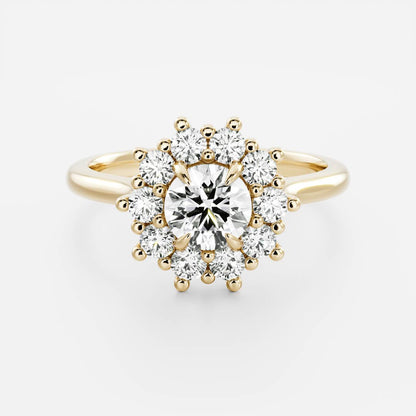 Marquise Cut Cluster Styled Lab Grown Diamond Engagement Ring