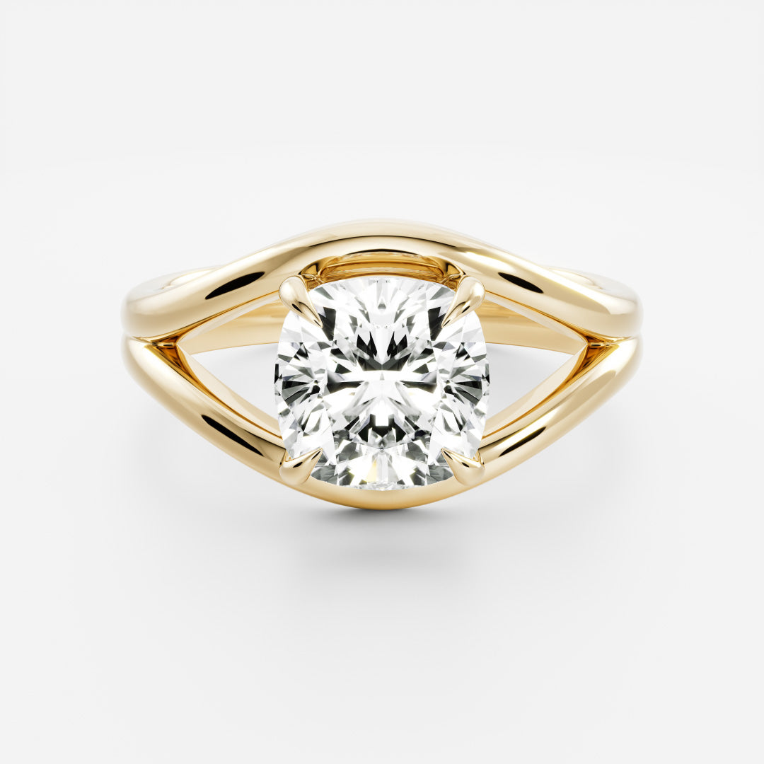 Marquise Cut Cluster Styled Lab Grown Diamond Engagement Ring