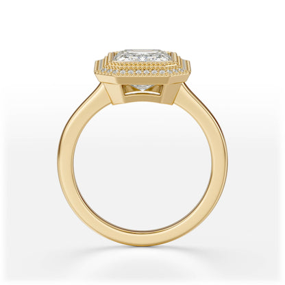 Marquise Shaped Three Stone Lab Grown Diamond Engagement Ring